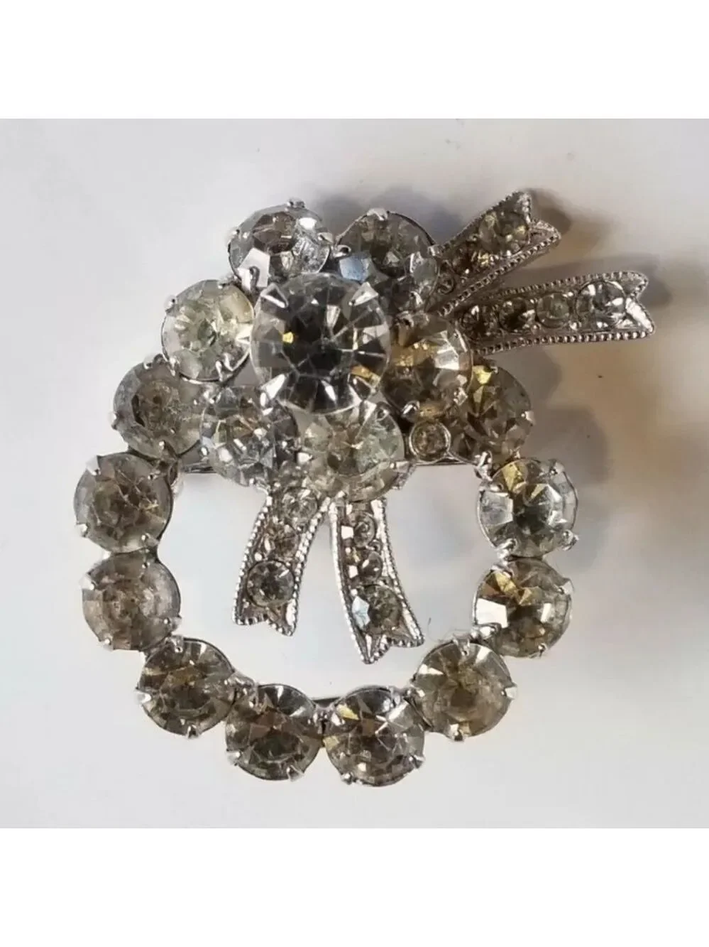 Vintage Eisenberg Ice Brooch Crystal Fashion Brooch 1940-50's